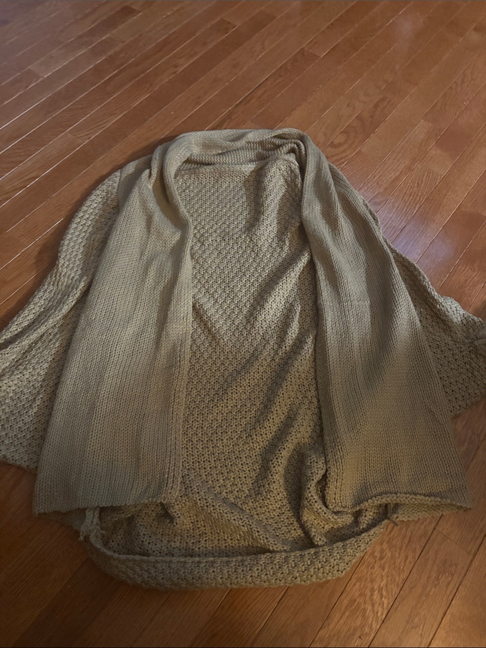Cozy Open-Front Women's Sweater Cardigan - Taupe one size